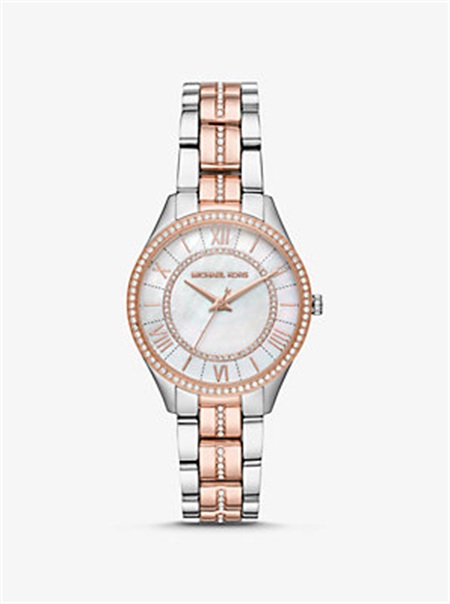 Michaelkors Mini Lauryn Pavé Two-Tone Watch Two Tone | SN-MK28369