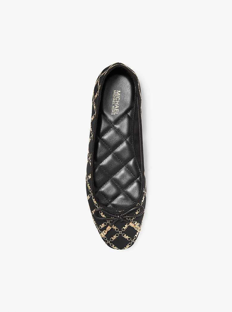 Michaelkors Nori Embellished Faux Suede Pretas Douradas | SN-MK27708