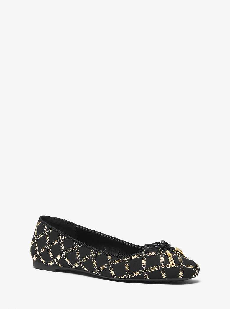Michaelkors Nori Embellished Faux Suede Pretas Douradas | SN-MK27708