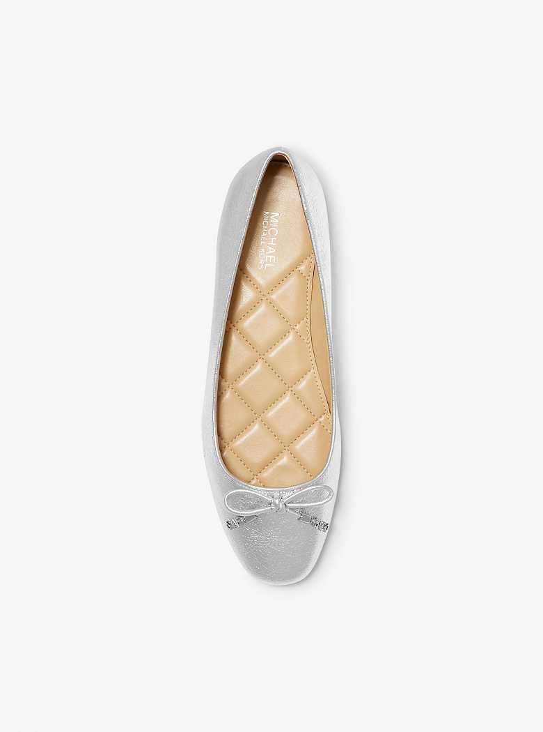 Michaelkors Nori Flex Metallic Leather Prateadas | SN-MK27714