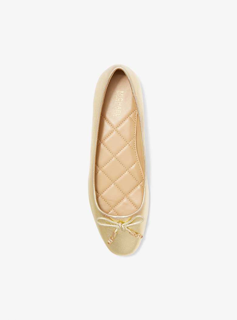 Michaelkors Nori Metallic Leather Douradas | SN-MK27691