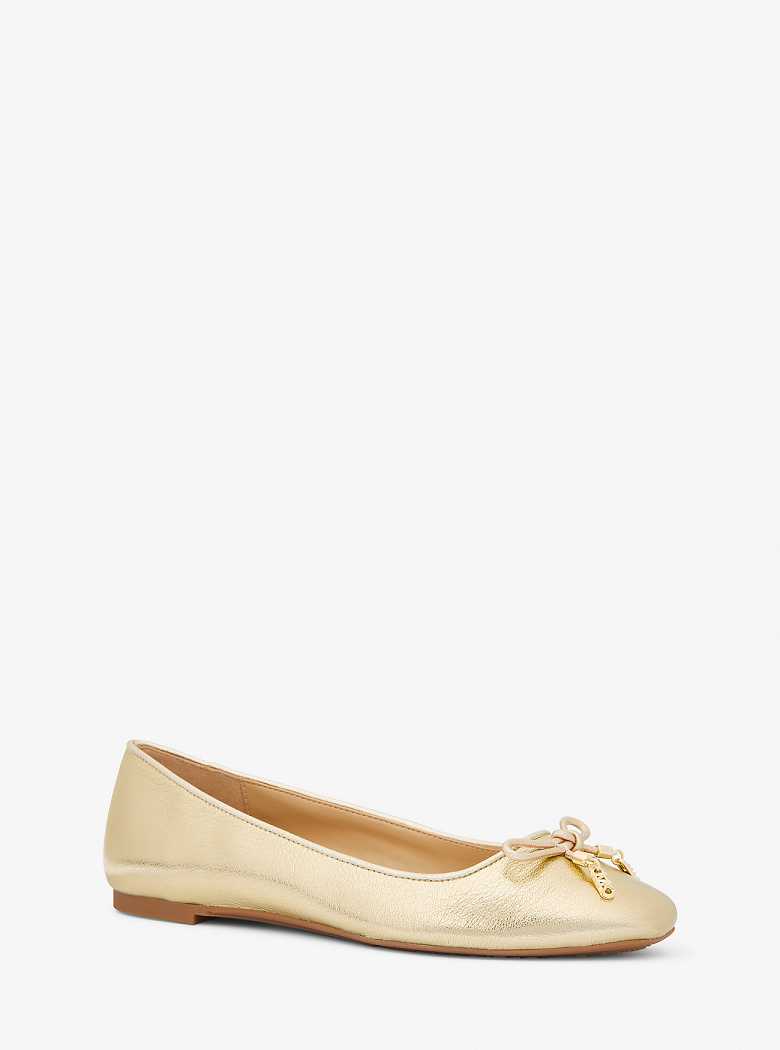 Michaelkors Nori Metallic Leather Douradas | SN-MK27691