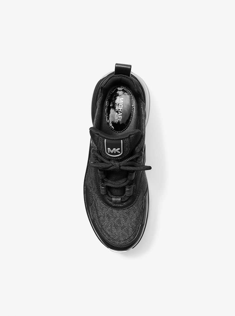 Michaelkors Olympia Extreme Logo and Leather Pretas | SN-MK27413