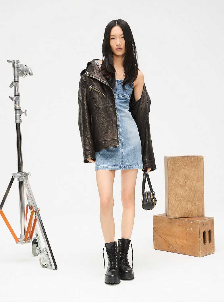 Michaelkors Oversized Crinkled Leather Pretas | SN-MK26634