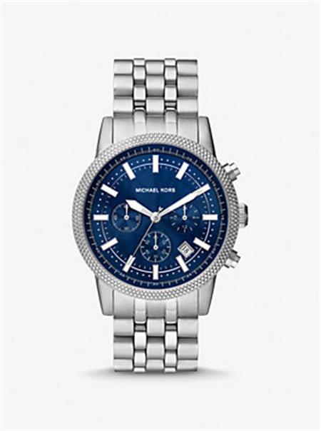 Michaelkors Oversized Hutton Silver-Tone Watch Prateadas | SN-MK28328