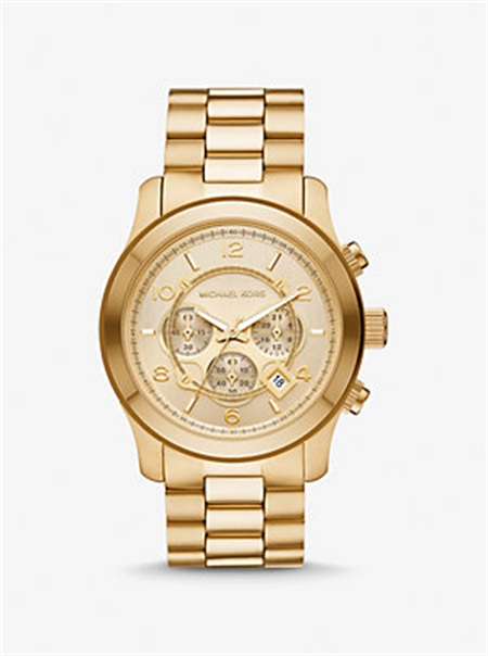 Michaelkors Oversized Runway Gold-Tone Watch Douradas | SN-MK28413