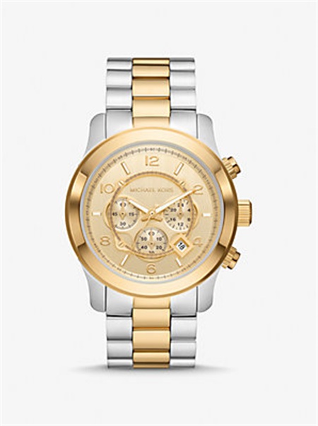 Michaelkors Oversized Runway Two-Tone Watch Two Tone | SN-MK28430