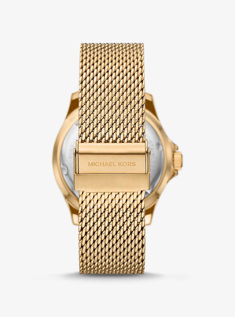 Michaelkors Oversized Slim Everest Gold-Tone Mesh Douradas | SN-MK28264