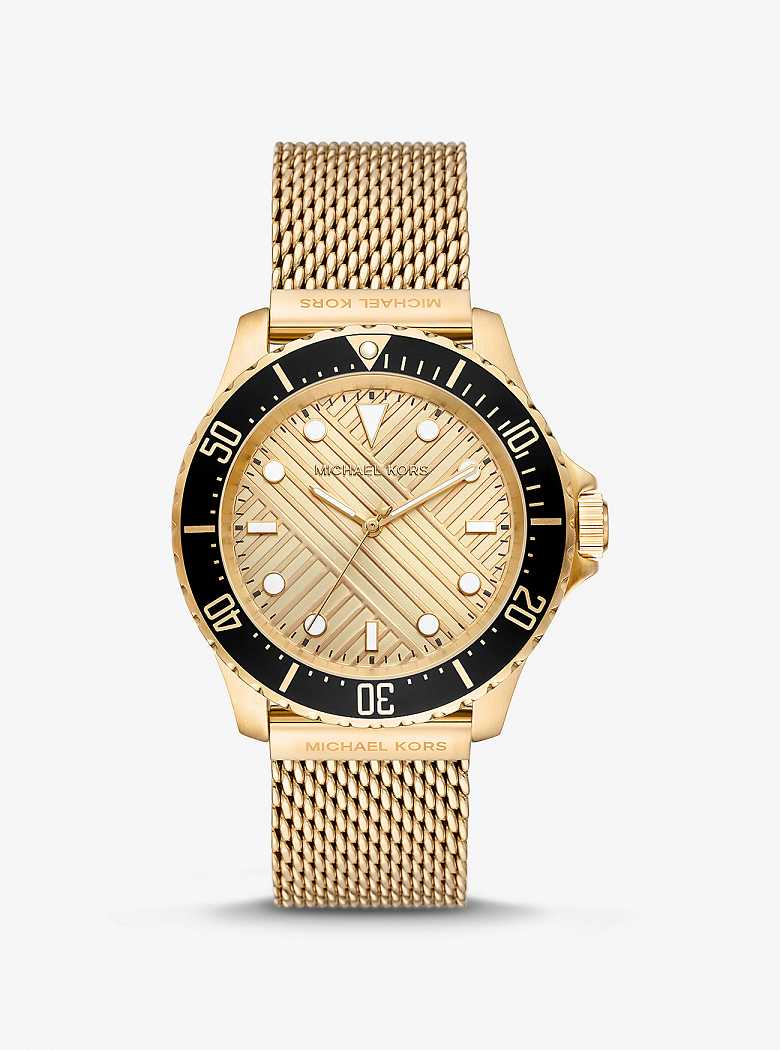 Michaelkors Oversized Slim Everest Gold-Tone Mesh Douradas | SN-MK28264
