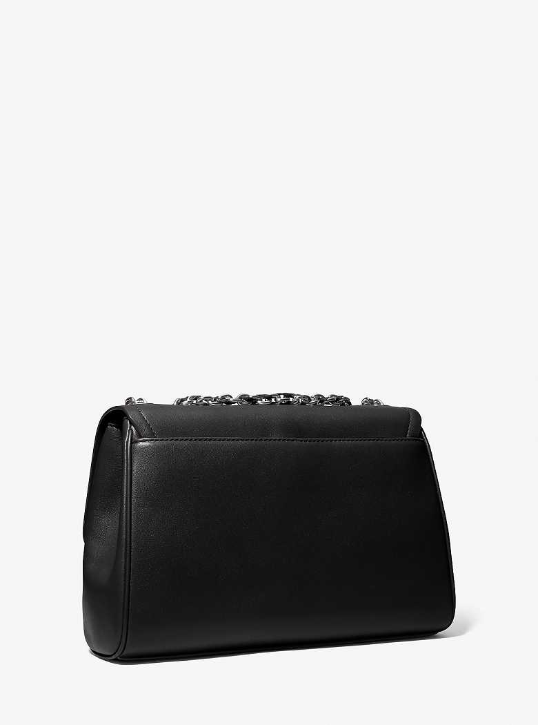 Michaelkors Parker Extra-Large Leather Pretas | SN-MK27083