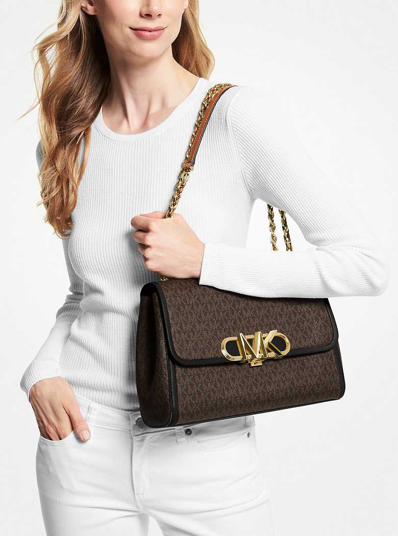 Michaelkors Parker Extra-Large Logo Marrom | SN-MK26953