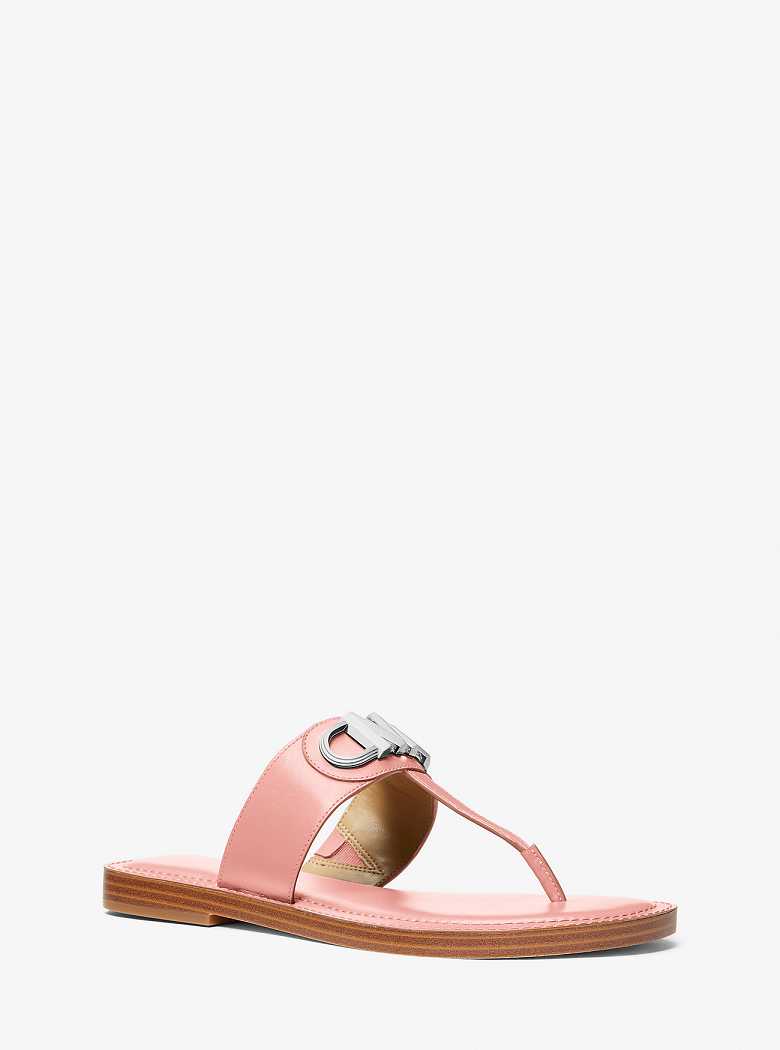 Michaelkors Parker Leather T-Strap Rosa | SN-MK27537