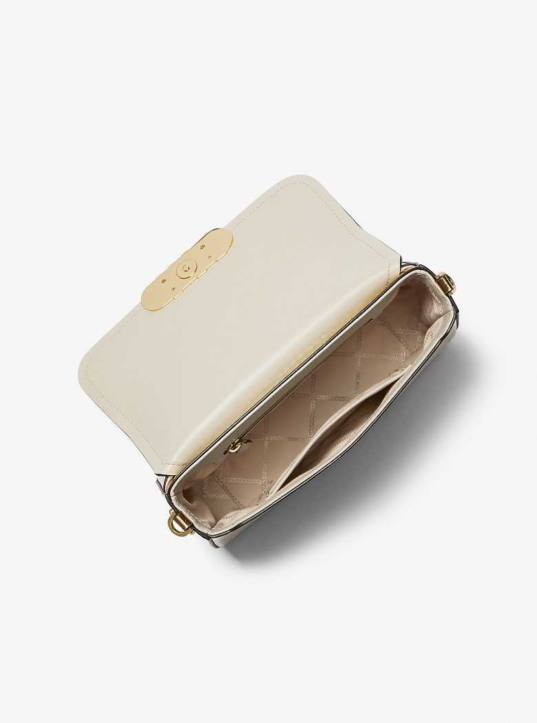 Michaelkors Parker Medium Metallic Crocodile Embossed Leather Douradas | SN-MK27044