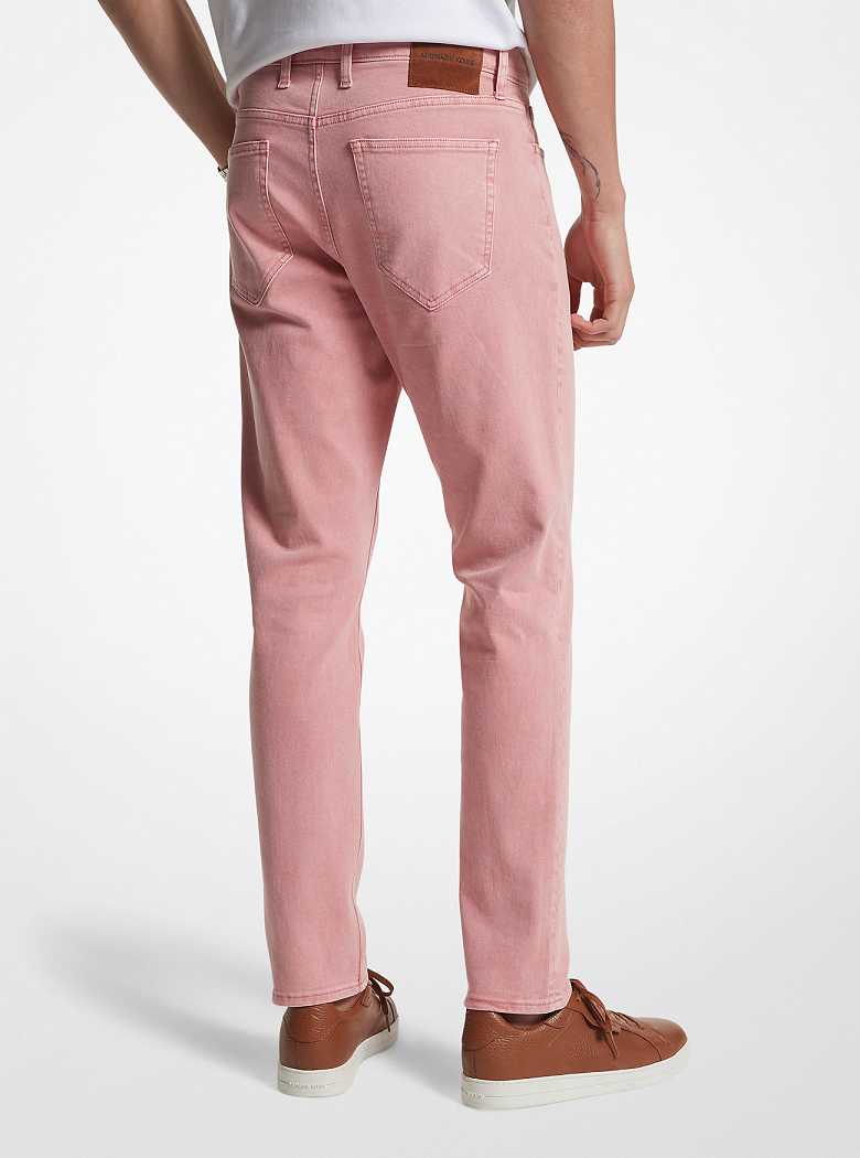 Michaelkors Parker Slim-Fit Pigment Dyed Stretch Cotton Rosa | SN-MK28030