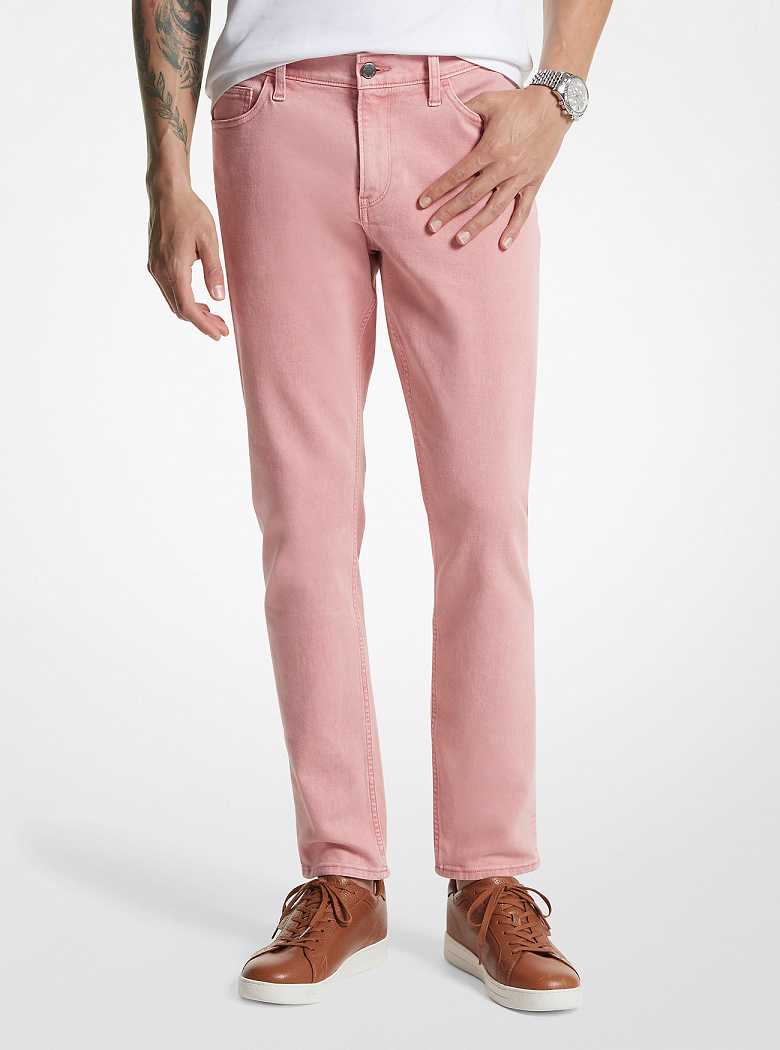 Michaelkors Parker Slim-Fit Pigment Dyed Stretch Cotton Rosa | SN-MK28030