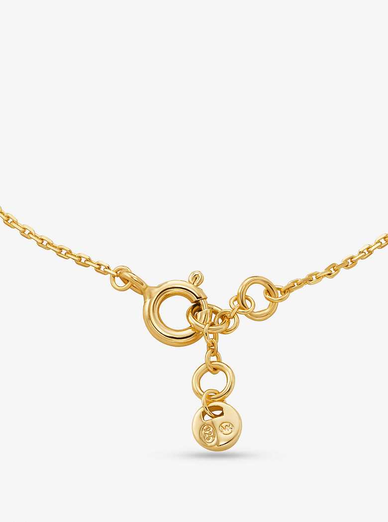 Michaelkors Pavé Precious Metal-Plated and Sterling Silver Empire Logo Douradas | SN-MK27795
