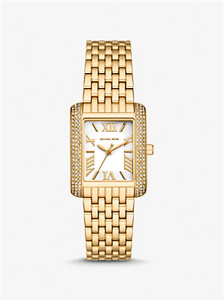 Michaelkors Petite Emery Pavé Gold-Tone Watch Douradas | SN-MK28317
