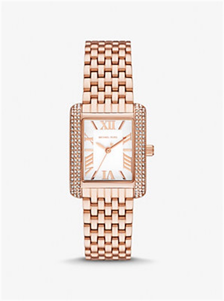 Michaelkors Petite Emery Pavé Rose Gold-Tone Watch Rosa Douradas | SN-MK28428