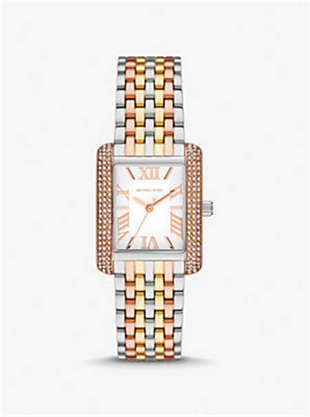 Michaelkors Petite Emery Pavé Tri-Tone Watch Tri Tone | SN-MK28393