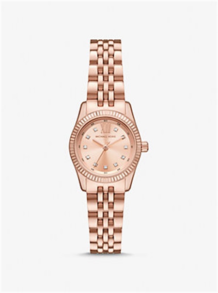 Michaelkors Petite Lexington Pavé Rose Gold-Tone Watch Rosa Douradas | SN-MK28323