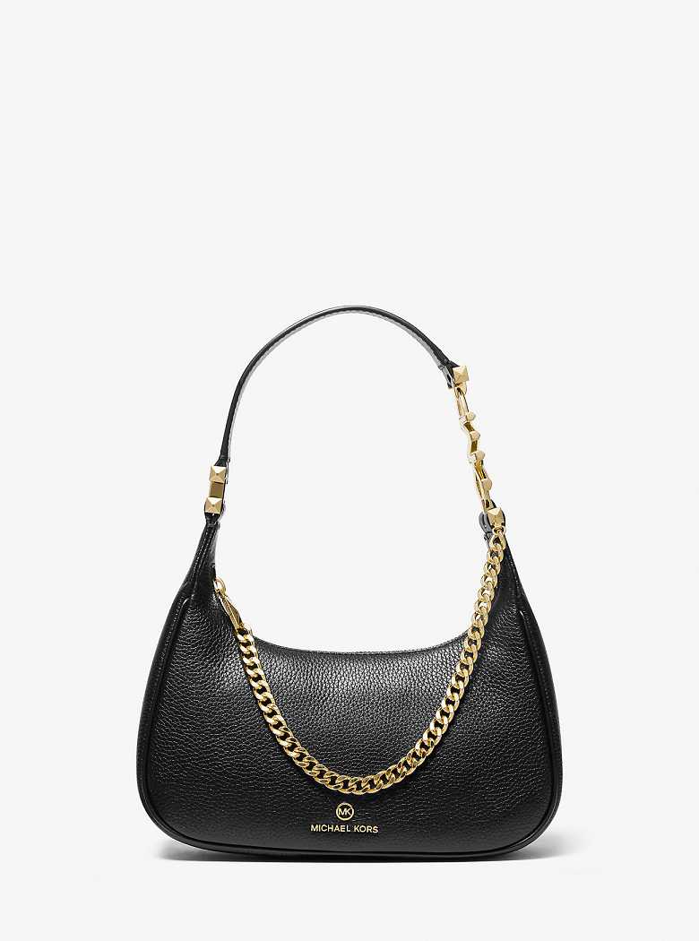 Michaelkors Piper Small Pebbled Leather Pretas | SN-MK26987