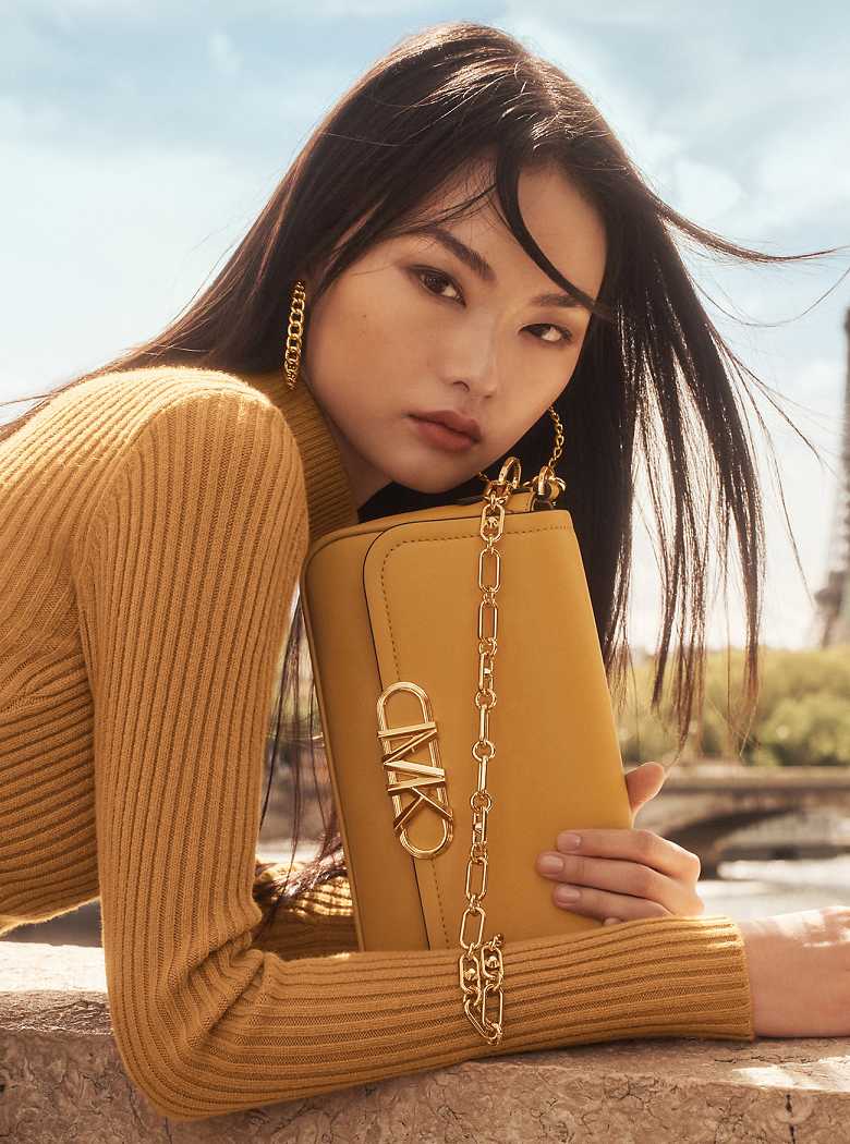 Michaelkors Precious Metal-Plated Brass Curb Link Hoop Douradas | SN-MK27779
