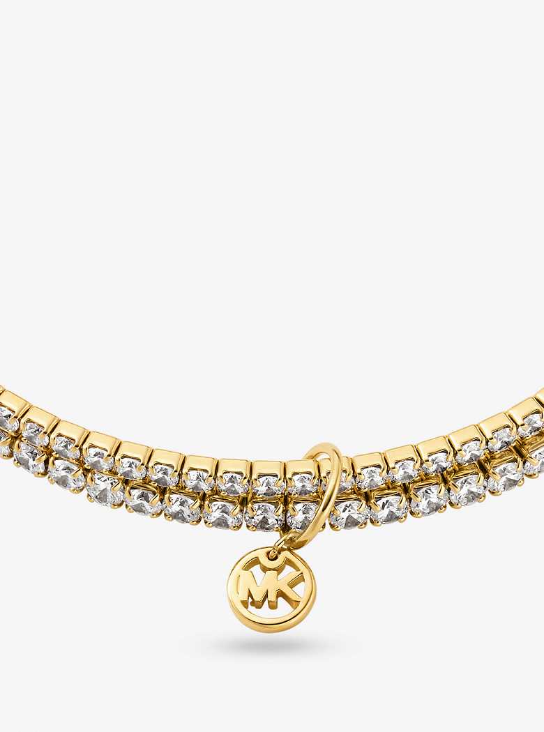 Michaelkors Precious Metal-Plated Brass Double Wrap Tennis Douradas | SN-MK27744