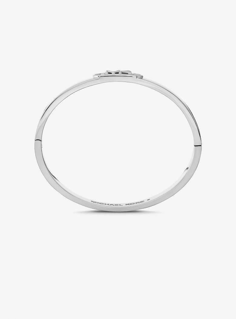 Michaelkors Precious Metal-Plated Brass Empire Logo Prateadas | SN-MK27725