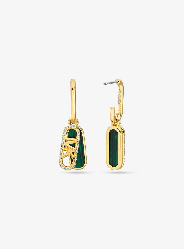 Michaelkors Precious Metal-Plated Brass and Acetate Pavé Empire Link Douradas | SN-MK27782