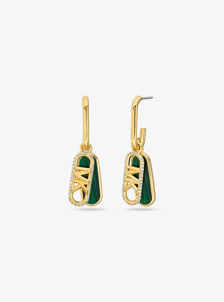 Michaelkors Precious Metal-Plated Brass and Acetate Pavé Empire Link Douradas | SN-MK27782
