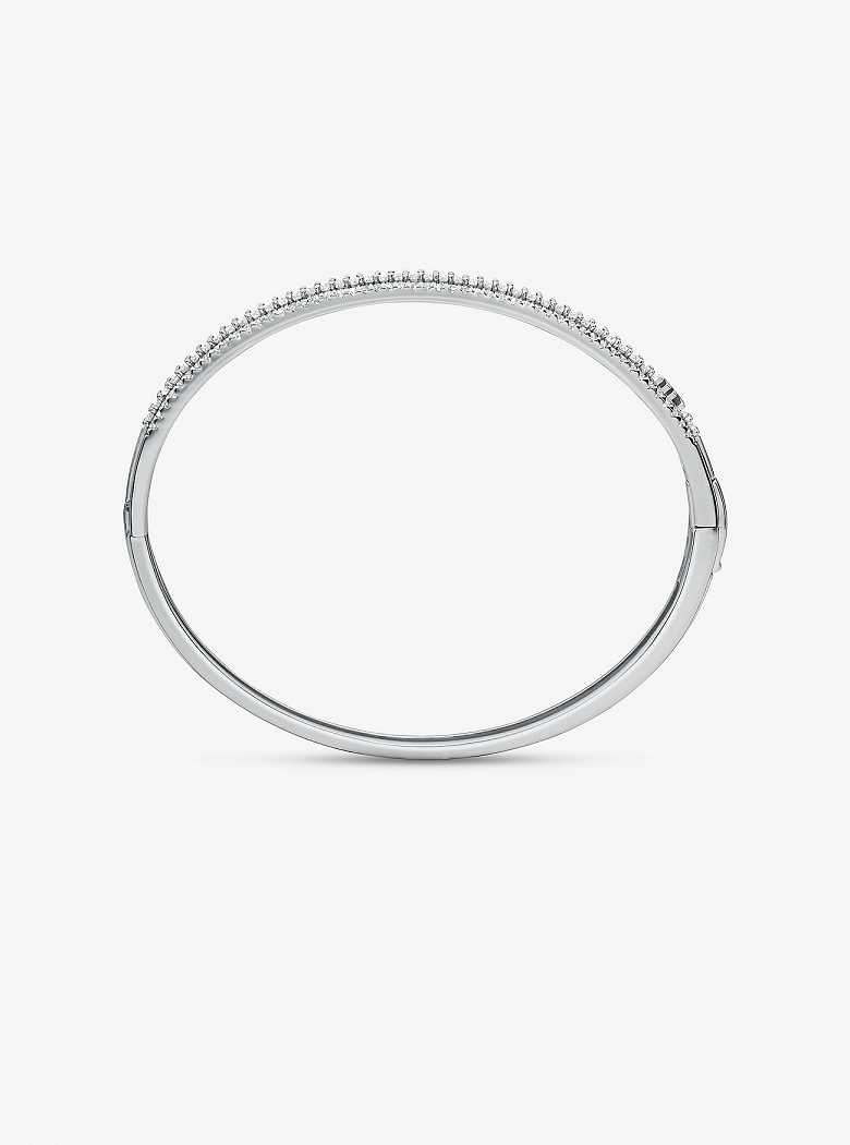 Michaelkors Precious Metal-Plated Sterling Silver Pavé Prateadas | SN-MK27729