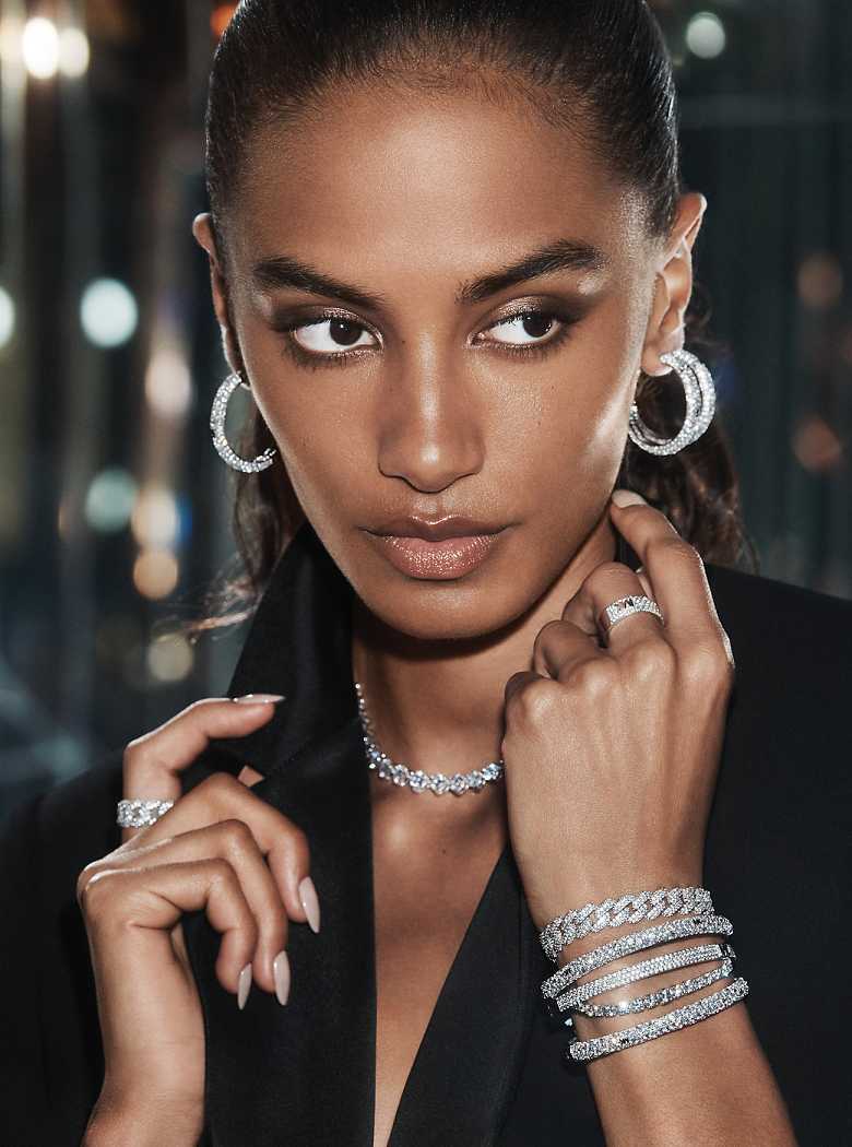 Michaelkors Precious Metal-Plated Sterling Silver Pavé Curb Link Prateadas | SN-MK27738