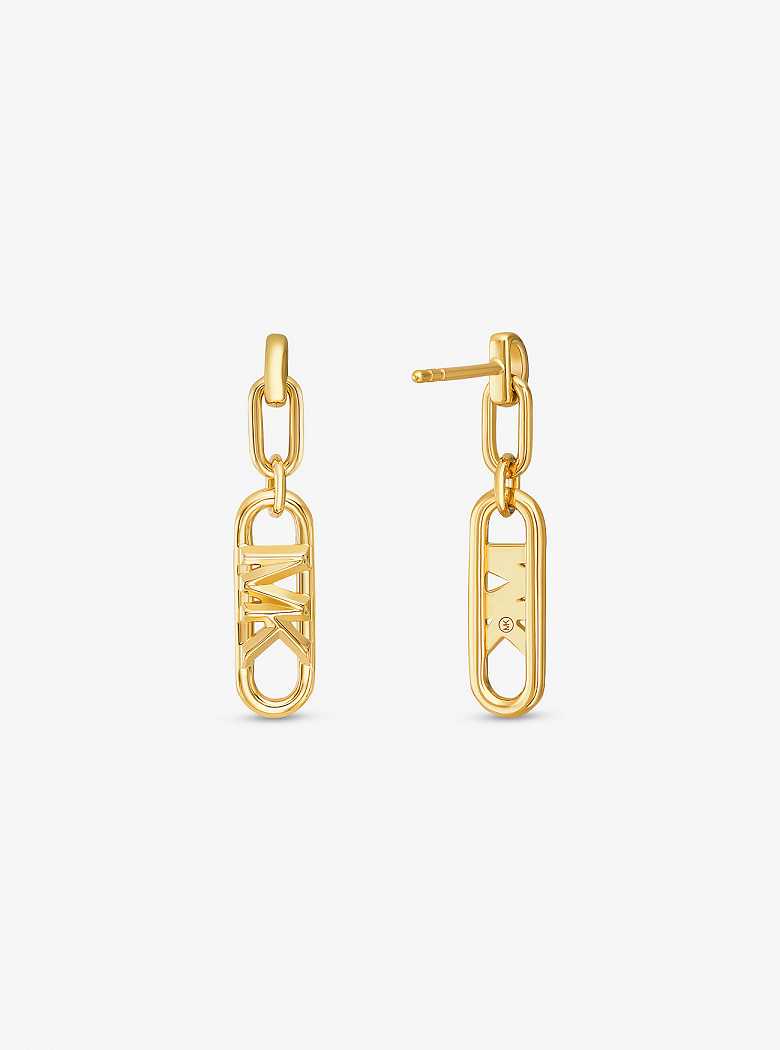 Michaelkors Precious Metal-Plated Sterling Silver Empire Logo Douradas | SN-MK27753