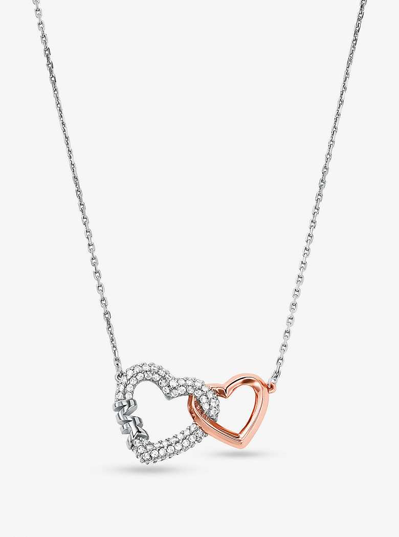 Michaelkors Precious Metal-Plated Sterling Silver Interlocking Hearts Douradas | SN-MK27806