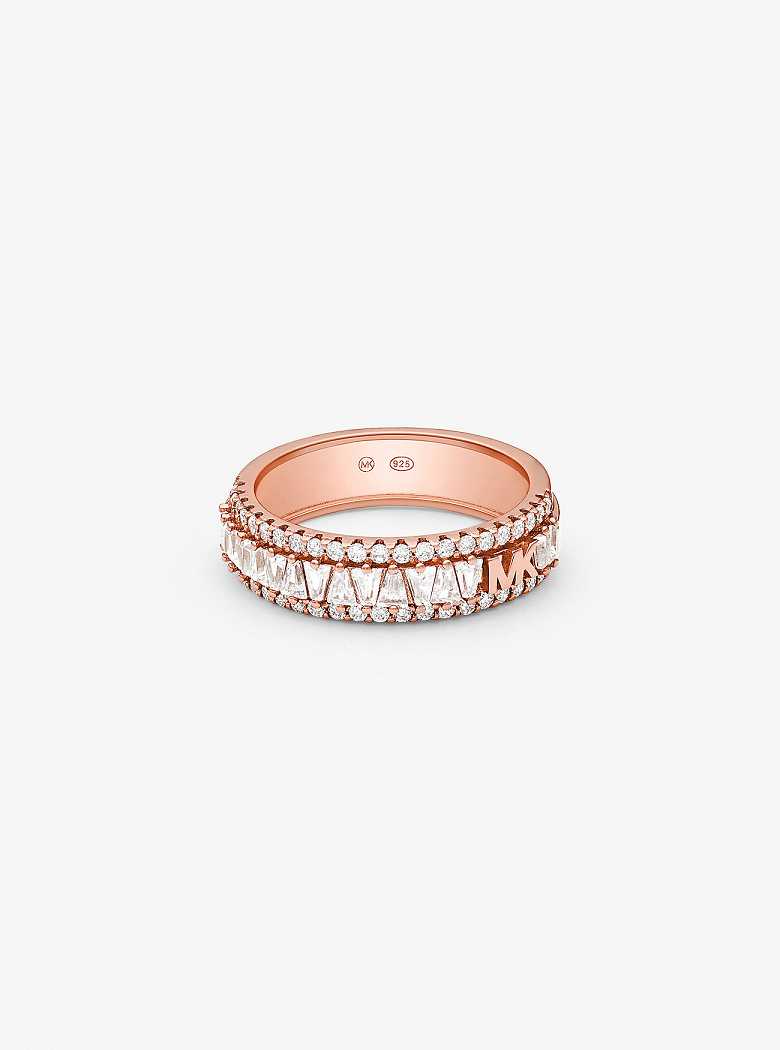Michaelkors Precious Metal-Plated Sterling Silver Pavé Rosa Douradas | SN-MK27832