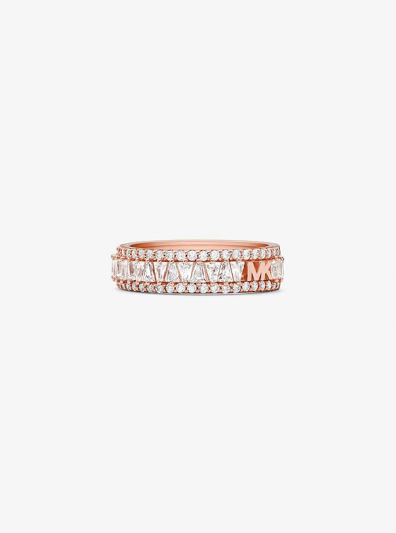 Michaelkors Precious Metal-Plated Sterling Silver Pavé Rosa Douradas | SN-MK27832