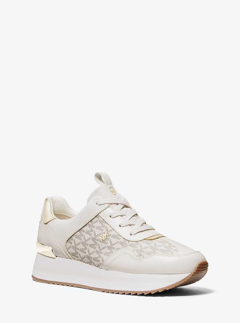 Michaelkors Raina Signature Logo Platform Luz Amarelas | SN-MK27463