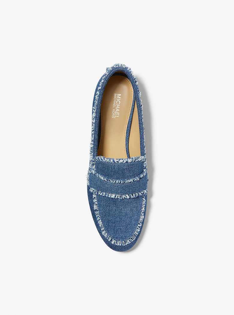 Michaelkors Regan Flex Frayed Denim Azuis | SN-MK27680