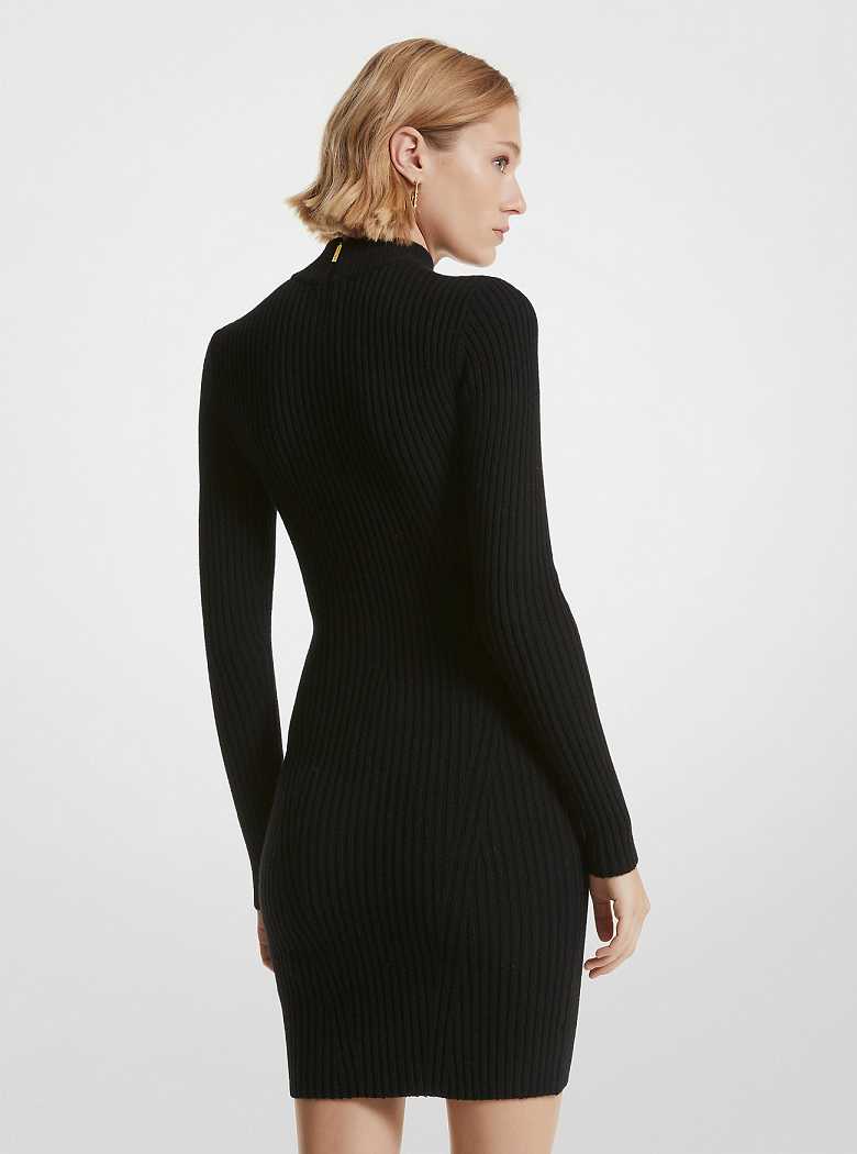 Michaelkors Ribbed Merino Wool Blend Pretas | SN-MK26733
