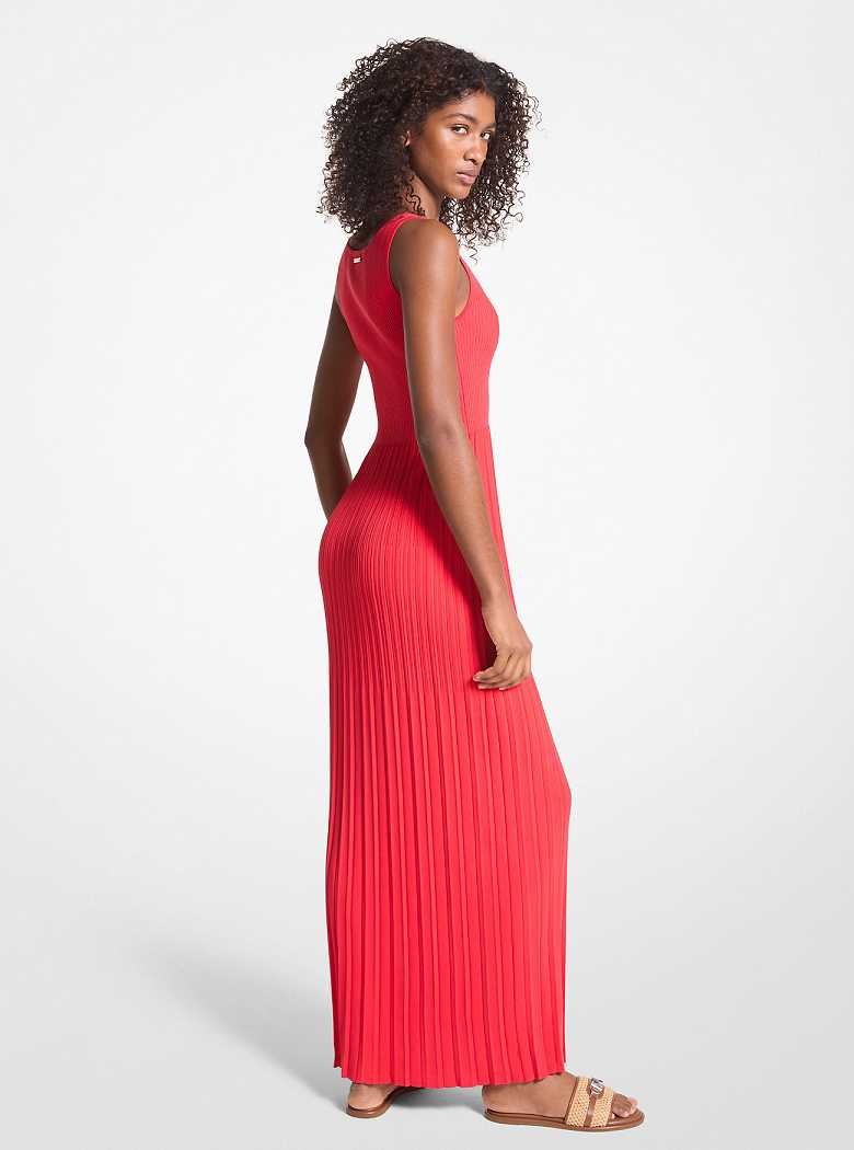 Michaelkors Ribbed Stretch Knit Maxi Coral | SN-MK26714