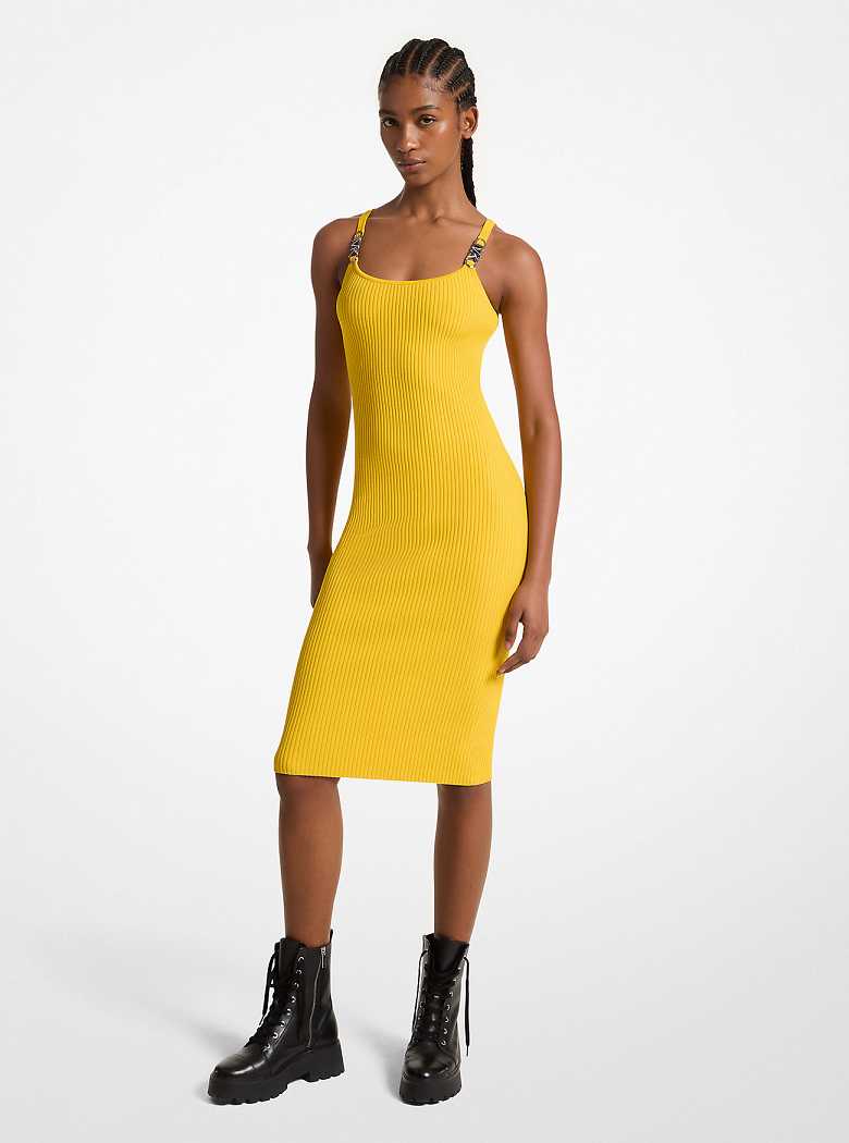 Michaelkors Ribbed Stretch Knit Midi Tank Amarelas | SN-MK26734