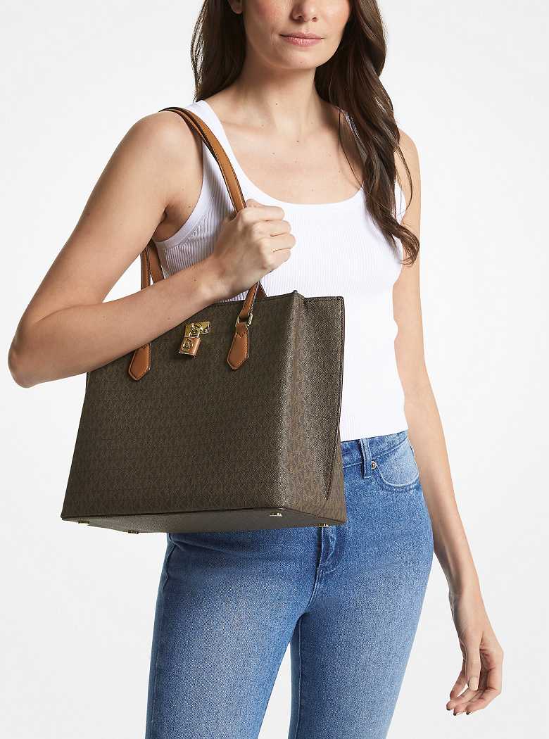 Michaelkors Ruby Large Logo Marrom | SN-MK26855