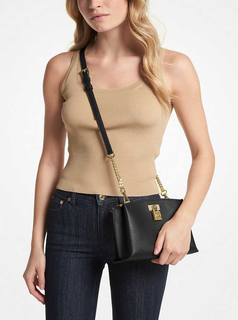 Michaelkors Ruby Medium Saffiano Leather Pretas | SN-MK27328