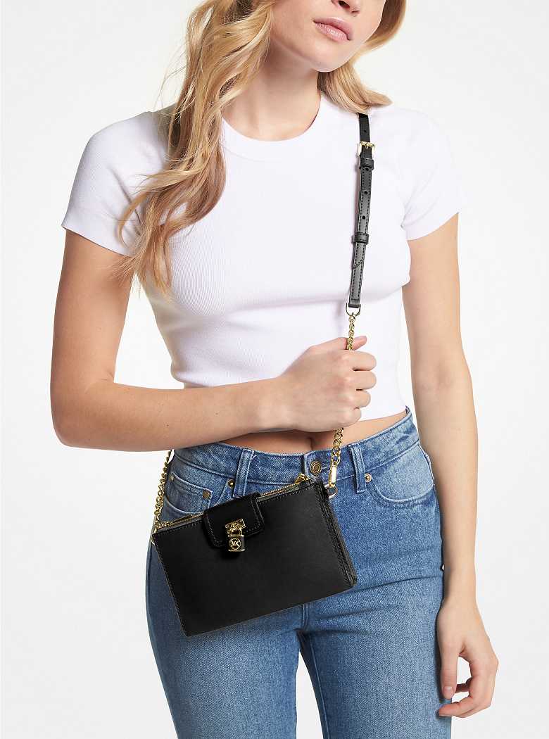 Michaelkors Ruby Small Saffiano Leather Pretas | SN-MK27189