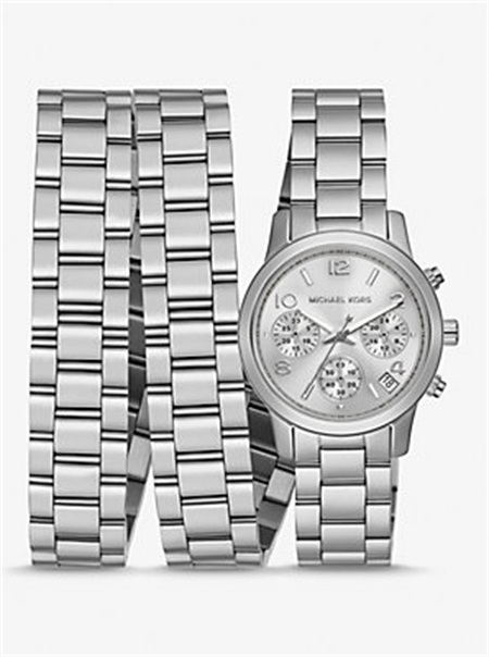Michaelkors Runway Rhodium-Plated Stainless Steel Triple Wrap Watch Prateadas | SN-MK28427