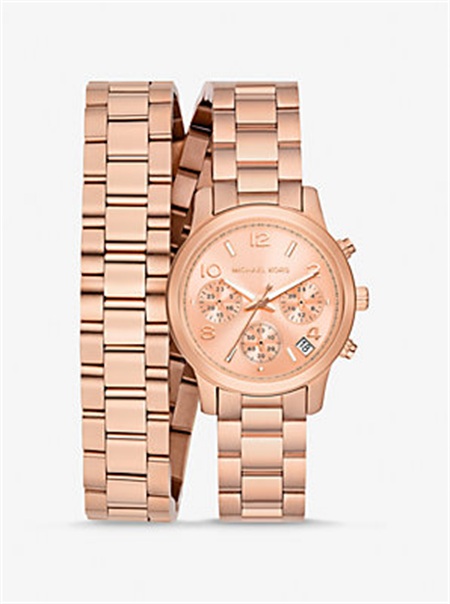 Michaelkors Runway Rose Gold-Tone Wrap Watch Rosa Douradas | SN-MK28395