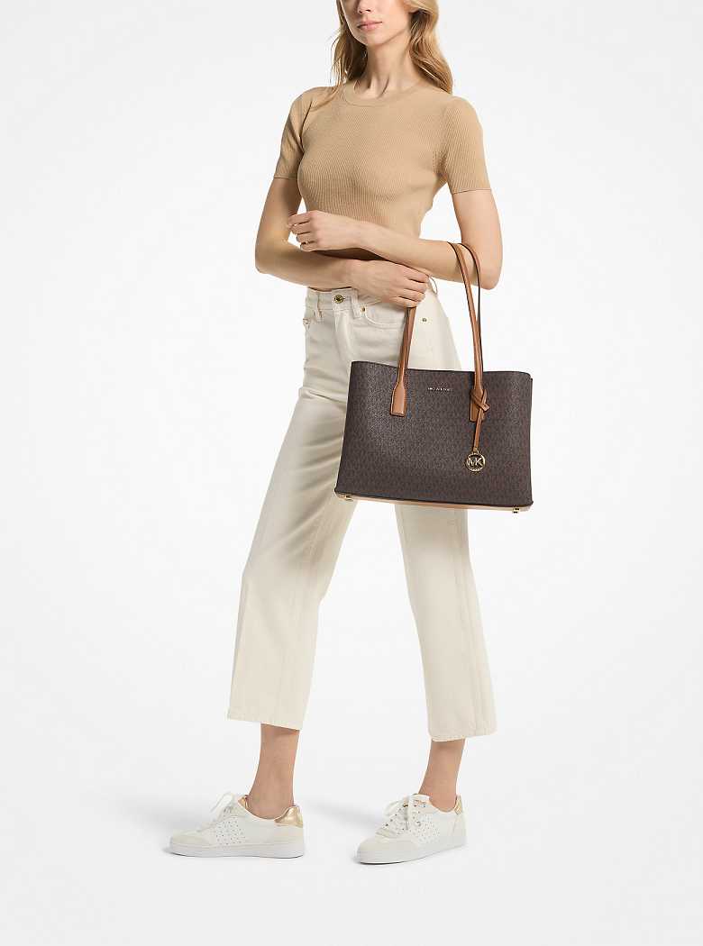Michaelkors Ruthie Medium Signature Logo Marrom | SN-MK26783