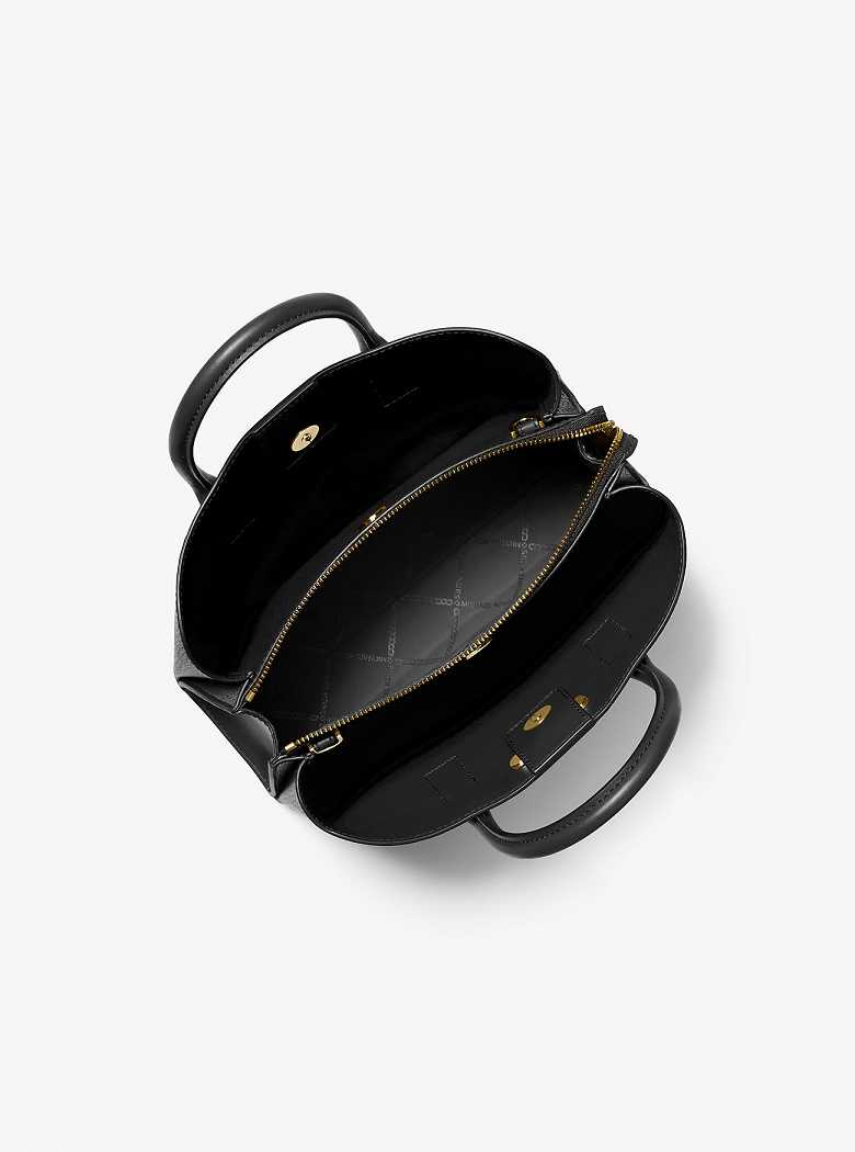 Michaelkors Ruthie Small Pebbled Leather Pretas | SN-MK27281