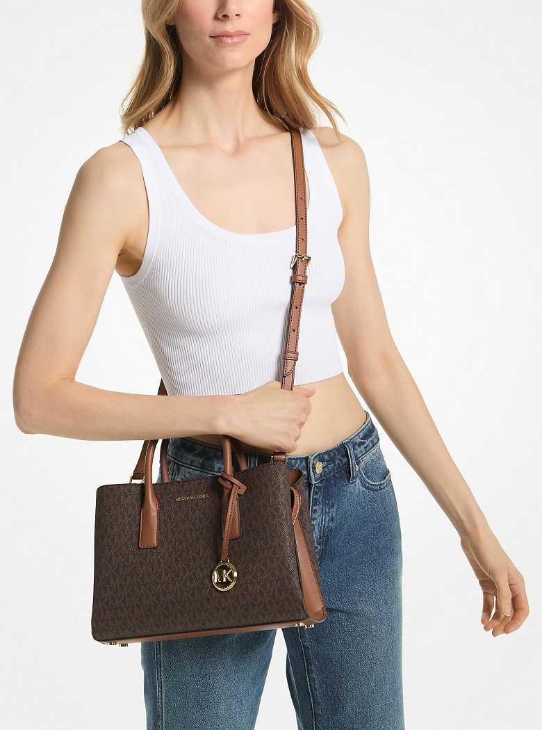 Michaelkors Ruthie Small Signature Logo Marrom | SN-MK27286
