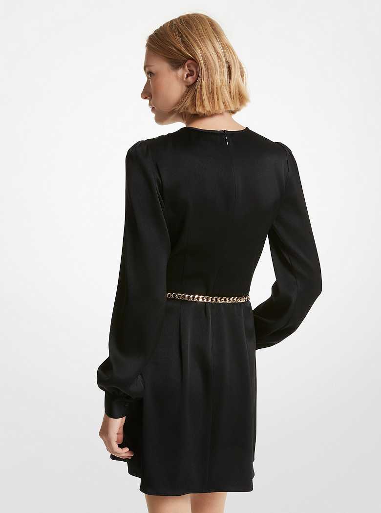 Michaelkors Satin Belted Mini Pretas | SN-MK26740